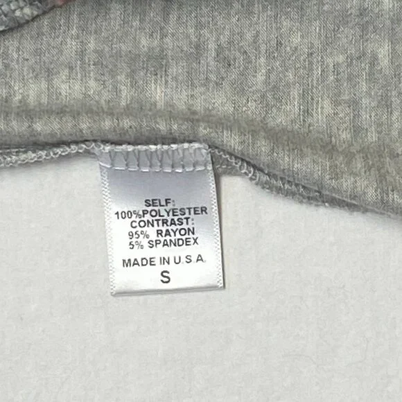 Bobeau Oversize Inset Print Front Keyhole Back Tunic Grey S Long Dolman Sleeve - Picture 12 of 13